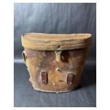 Vintage Leather Binoculars Case w Carry Strap