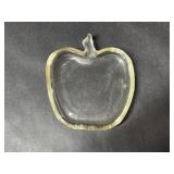 Clear Glass Apple Shaped Coaster