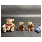 Two Russ Bears, Fabric Bear & Police Car Toys