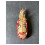 Nostalgic Hand Painted Lady's Face Wood Magnet