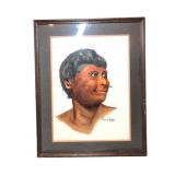 1970 Original Marilyn Anderson Chalk & Pin Artwork