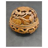 Stone Incense Burner Floral Motif