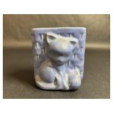 Vintage Periwinkle Cat Planter