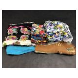 Five Colorful Floral Scarfs