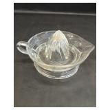 Vintage Clear Pressed Glass Large Citrus Reamer