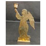 Taiwan Brass Angel Taper Candlestick Holder