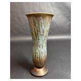 German Gold Toned and Turquoise Bud Vase