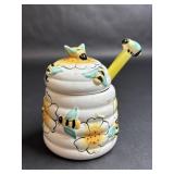 Ceramic Beehive Lidded Honeypot with Dipper