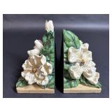 Magnolia Blossom Heavy Bookends