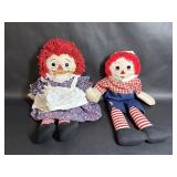 Vintage Raggedy Ann & Andy Fabric Dolls