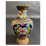 Chinese Cloisonnï¿½ Enameled Floral Bud Vase
