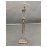 Vintage Bronze Hue Slender African Man Figurine