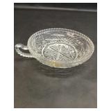 Anchor Hocking Nappy Cut Glass Bowl