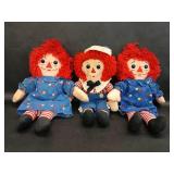 3 Raggendy Ann and Original Andy Dolls