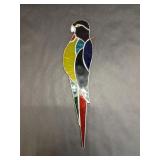 Stained Glass Parrot Multicolor Sun Catcher