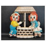 1977 Raggedy Ann & Andy Wishing Well Wall Decor