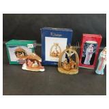 Set of 3 Nativity Scene Ornaments & Figurine