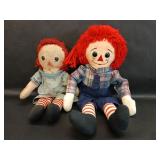 Two Vintage Raggedy Ann Dolls