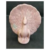 Vintage McCoy Pink Peacock Wall Pocket Planter