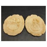 Mexico 3D Plaque Resin Relief Wall Decor Pair