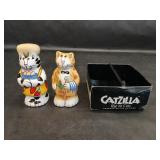 Catzilla Big On Cats Chef Salt Pepper Shaker Set