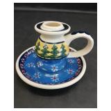 Boleslawiec Wiza Polish Pottery Candleholder