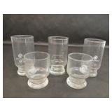 Vintage Northwest Orient Airlines Cocktail Glasses