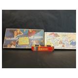3pc Vintage Board Games and Dominoes Set