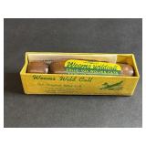 Vintage Weems Wild Call Carved Wood in Box