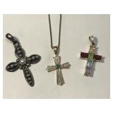 Sterling Silver Crosses and Chain Sterling Silver Crosses and Chain