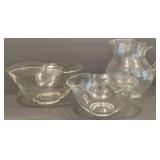 Glass Bowls & Pitcher