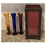 Candle Holder & Bud Vases