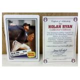 1985 Nolan Ryan #7 Porcelain Card w/ COA