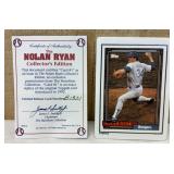 1992 Nolan Ryan #1 Porcelain Card w/ COA
