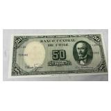 50 Pesos Banknote from Banco Central de Chile