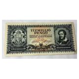 1945 Hungarian 10,000,000 Pengo Banknote