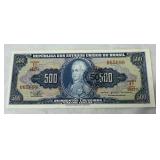 500 Brazilian Cruzeiro Banknote Ft. Dom Joao VI