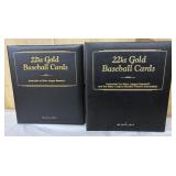 2 Empty 22kt Gold Baseball Card Binders