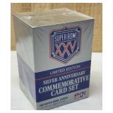 Sealed- Super Bowl XXV Silver Ann. Card Set