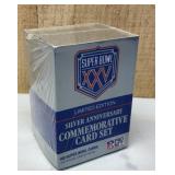 Sealed- Super Bowl XXV Silver Ann. Card Set