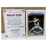 1980 Nolan Ryan #580 Porcelain Card w/ COA