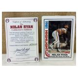 1982 Nolan Ryan #5 Porcelain Card w/ COA
