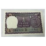 1972 Indian 1 Rupee Banknote
