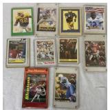 Assortment of Sleeved Football Cards