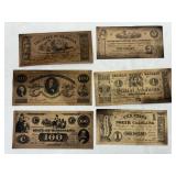 6 Reproduction US State Banknotes- Georgia,
