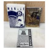 Mickey Mantle 23kt Commemorative Card w/ COA