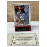 Pete Rose Autographed Reds Card w/ COA