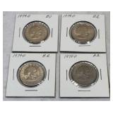 4- 1979 Susan B Anthony Dollar Coins- Mint D