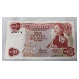 1967 10 Rupees Banknote from Mauritius