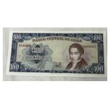 100 Escudos Banknote from Chile